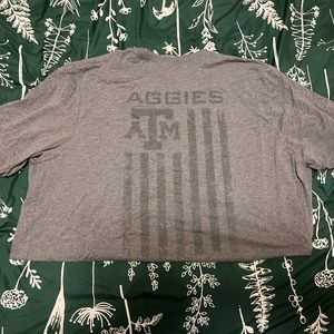 Men's Texas Aggies Gray American Flag XL Bella Canvas NEVER WORN